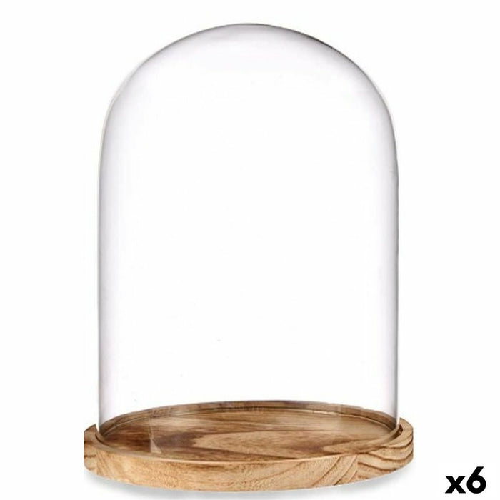Figură Decorativă Cupolă Maro Transparent 22,5 x 28 x 22,5 cm (6 Unități)