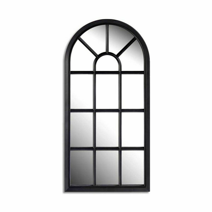 Oglindă de perete Fereastră Negru Sticlă Plastic 34,5 x 2,5 x 69,5 cm (6 Unități)