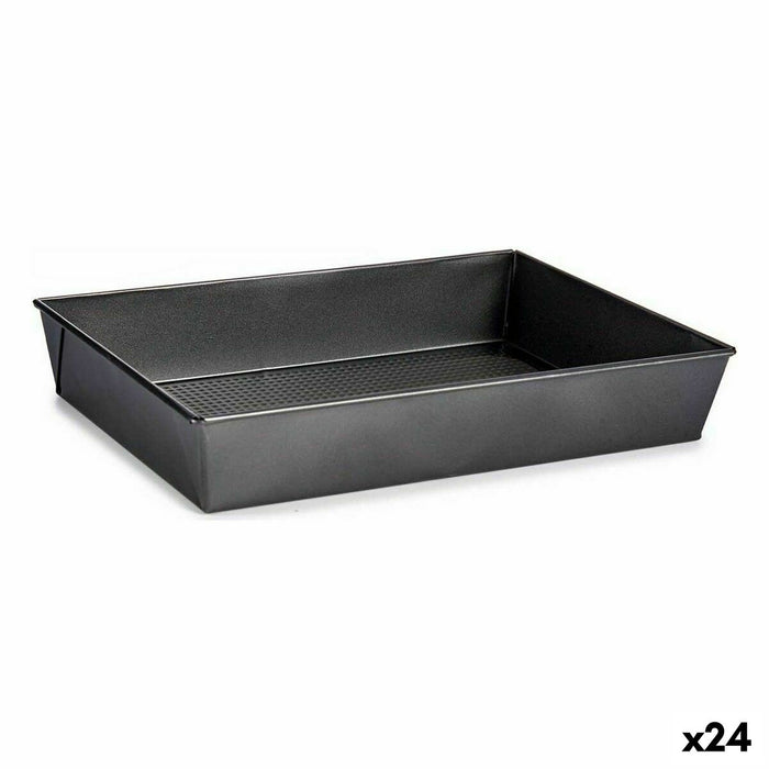 Formă dreptunghiulară Gri închis Metal 24 x 6,5 x 36,5 cm (24 Unități)