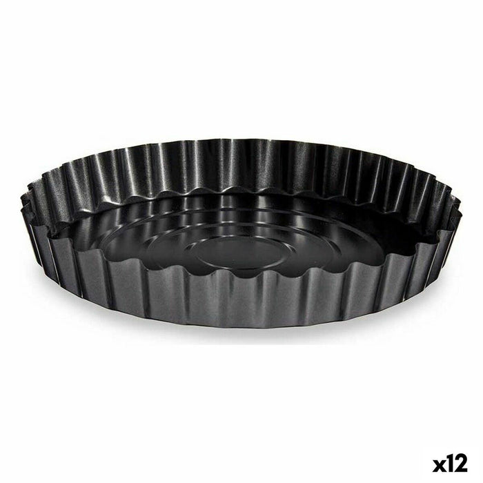 Formă pentru cuptor Ø 28 cm Metal Gri închis Oțel carbon (12 Unități)