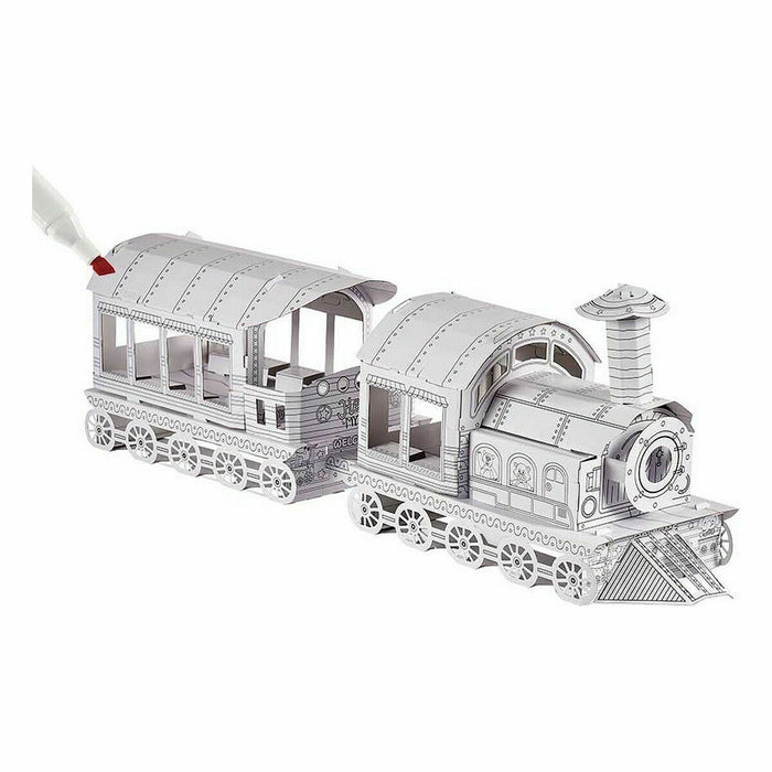 Set de Lucru Manual cu Hârtie Tren (4 Unități)