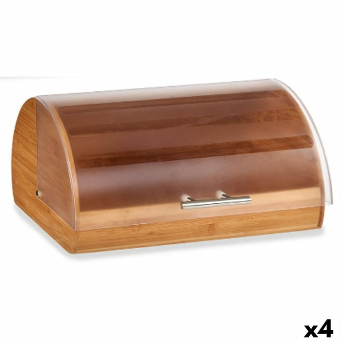 Coș pentru pâine Natural Bambus Plastic 24,5 x 19 x 38 cm (4 Unități)