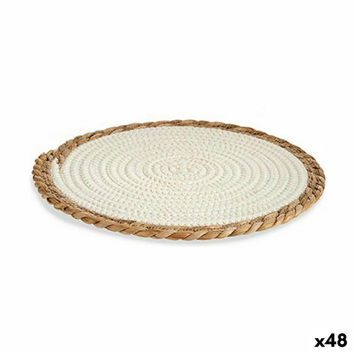 Suport Protecție pentru Masă Natural Alb 30 x 1 x 30 cm (48 Unități)