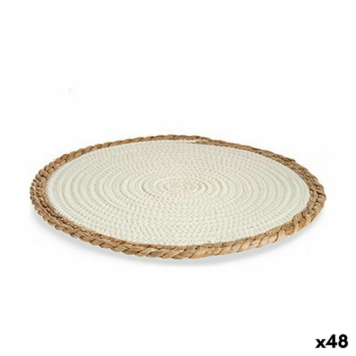 Suport Protecție pentru Masă Natural Alb 35 x 1 x 35 cm (48 Unități)
