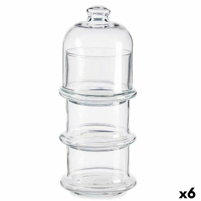 Set de tuburi Patisserie Ciocolată Stivuibil Sticlă 9 x 22 x 9 cm (6 Unități)