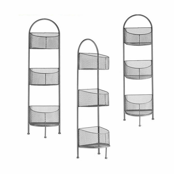 Raft Argintiu Metal 21,2 x 97 x 28,5 cm (4 Unități)