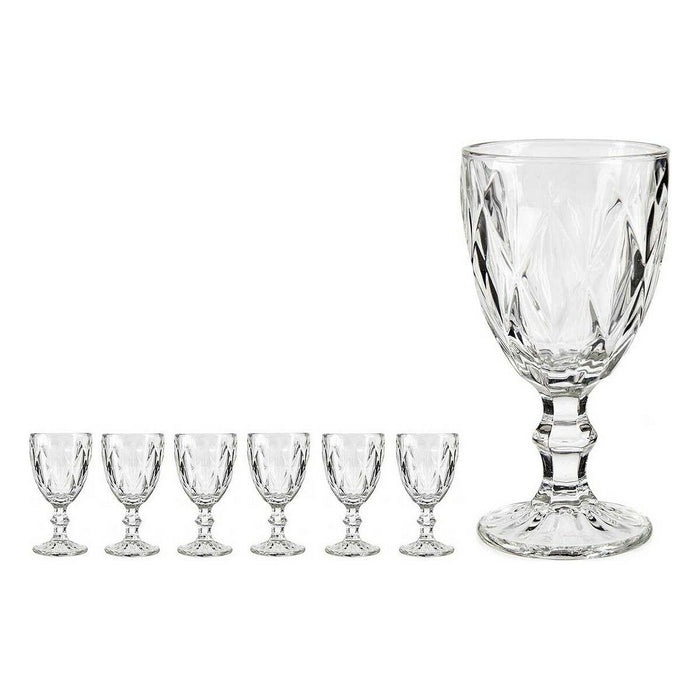 Pahar de vin Diamant Transparent Sticlă 330 ml (6 Unități)