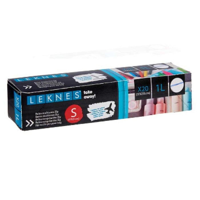 Set de pungi reutilizabile pentru alimente ziplock 20 x 17 cm Transparent Polietilenă 1 L (21 Unități)
