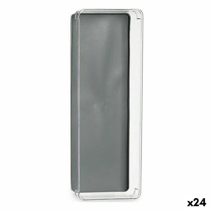 Organizatorul de Sertare Plastic reciclat Gri 16 x 4,5 x 40 cm (24 Unități)