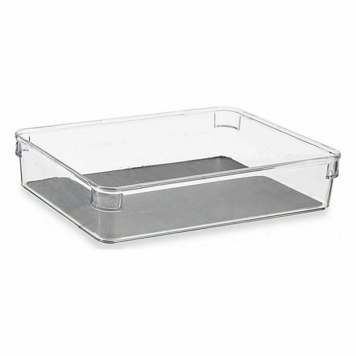 Organizatorul de Sertare Plastic reciclat Gri 16 x 4,5 x 24 cm (24 Unități)