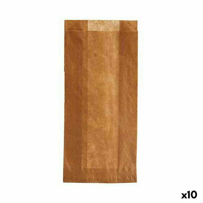 Set de pungi reutilizabile pentru alimente Compostabil 12 x 27 cm Celulóza (10 Unități)