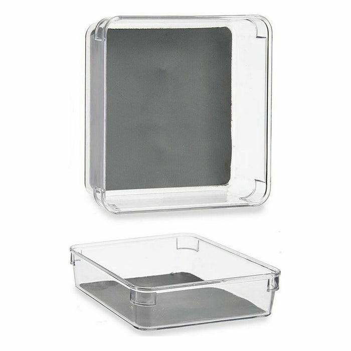 Organizatorul de Sertare Plastic reciclat Gri 16 x 4,5 x 16 cm (24 Unități)