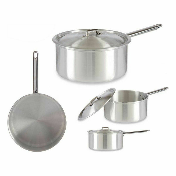Caserolă cu capac Ø 24 cm Argintiu Aluminiu 5 L (10 Unități)