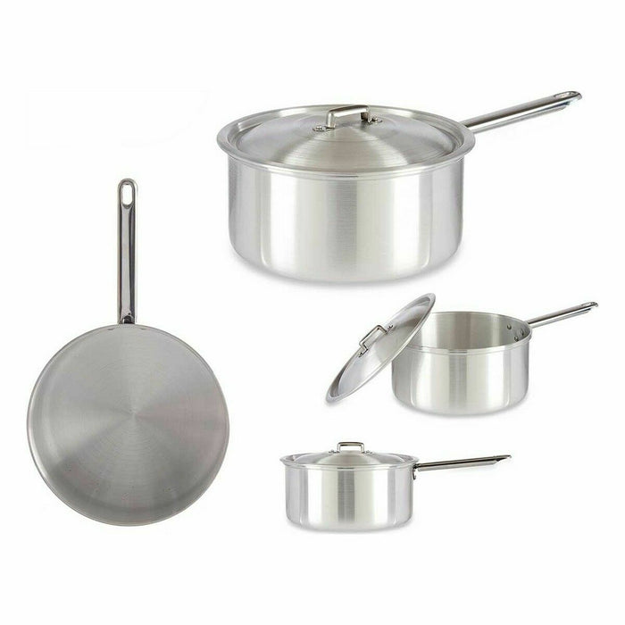 Caserolă cu capac Argintiu Aluminiu 4 L 24,5 x 12 x 41 cm (10 Unități)