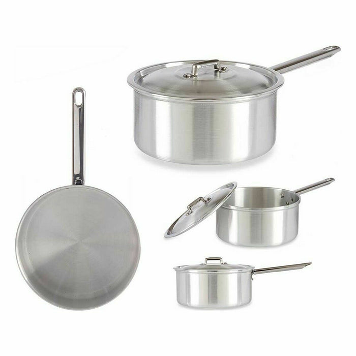 Caserolă cu capac Argintiu Aluminiu 3 L 22 x 12 x 38 cm (10 Unități)