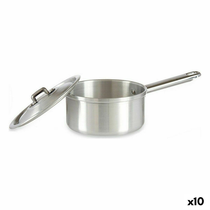 Caserolă cu capac Ø 14 cm Argintiu Aluminiu 1 L (10 Unități)