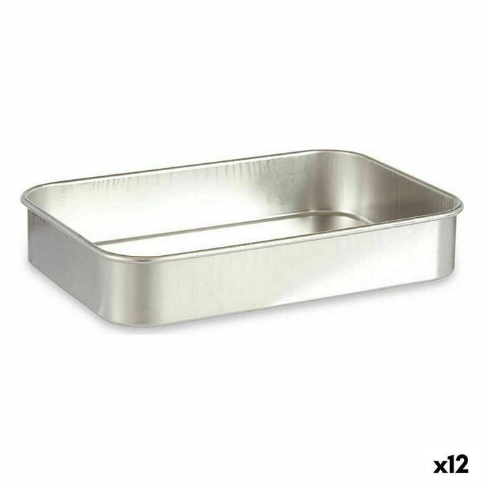 Oală pentru gratinat Argintiu Aluminiu 31 x 5,5 x 21,5 cm (12 Unități)