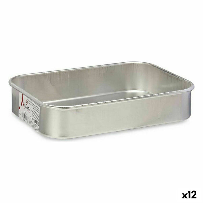 Oală pentru gratinat Ø 18 cm Argintiu Aluminiu (12 Unități)