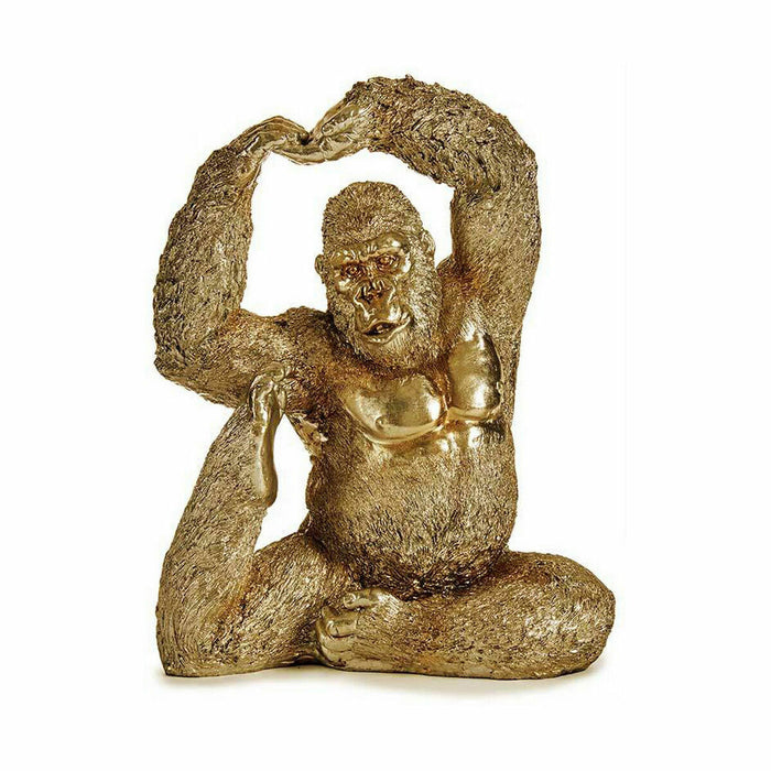 Figură Decorativă Yoga Gorilă Auriu* 14 x 30 x 25,5 cm (3 Unități)