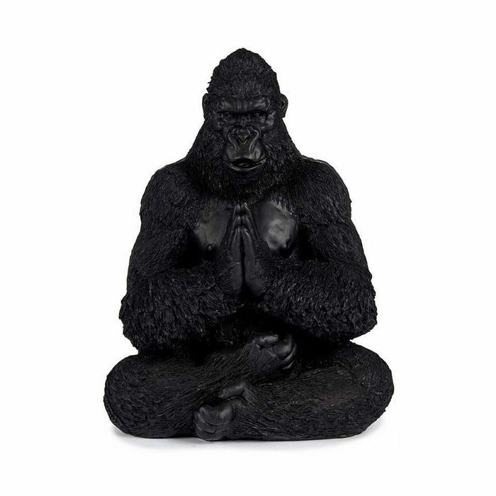 Figură Decorativă Gorilă Yoga Negru 16 x 28 x 22 cm (4 Unități)