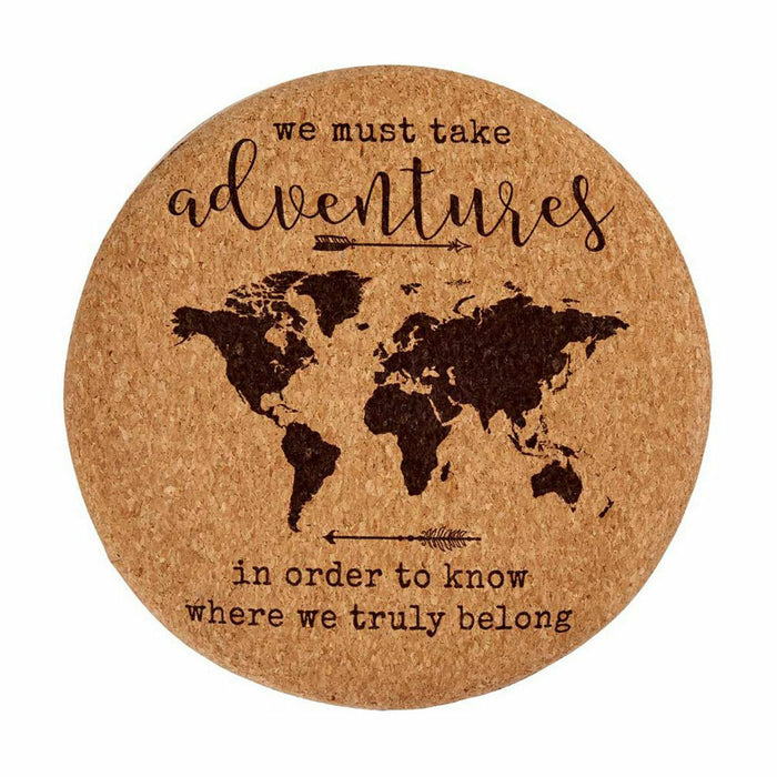 Puff Harta Lumii Maro Plută Lemn MDF 28 x 28 x 28 cm (4 Unități)