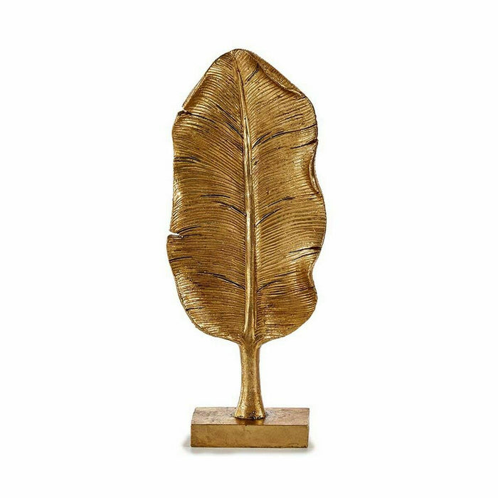 Figură Decorativă Frunza a unei plante Auriu* 6,5 x 33,3 x 10 cm (12 Unități)