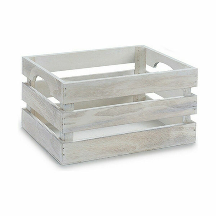 Cutie Decorativă Alb Lemn de plop 26,2 x 13,2 x 15,8 cm (24 Unități)