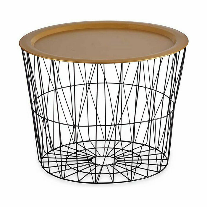 Masa laterală Negru Auriu* Metal 42 x 35 x 42 cm (6 Unități)