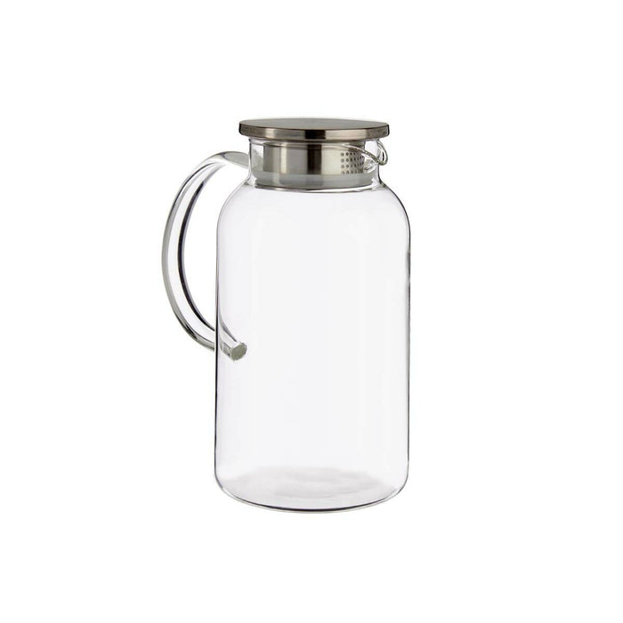 Carafă cu Capac și Dozator Transparent Oțel inoxidabil 1,9 L (6 Unități)