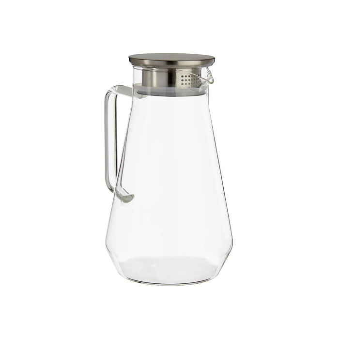 Carafă cu Capac și Dozator Transparent Oțel inoxidabil 1,5 L (6 Unități)