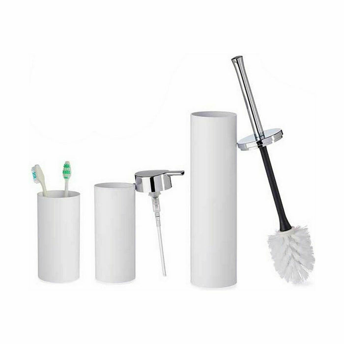 Set de Baie Alb Plastic (8 Unități)
