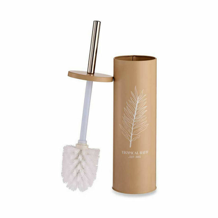 Perie pentru toaletă Tropical Bath Alb Bej Oțel Plastic 9,5 x 37,5 x 9,5 cm (12 Unități)