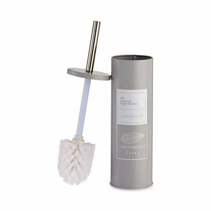 Perie pentru toaletă Beauty Products Alb Gri Oțel Plastic 9,5 x 37,5 x 9,5 cm (12 Unități)