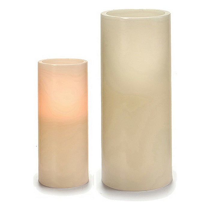 Lumânare LED Crem 7,5 x 17,3 x 7,5 cm (6 Unități)