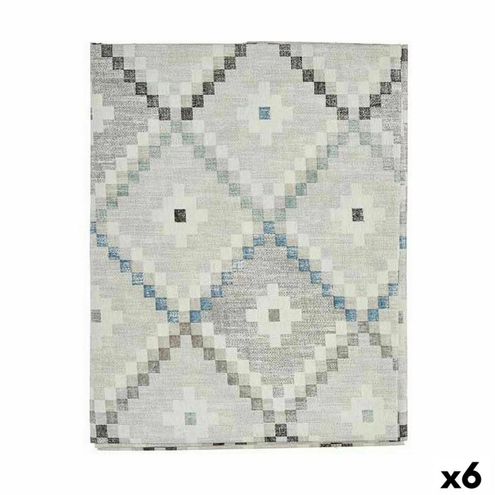 Față de Masă Pânză subțire Rezistent la pete Romb 140 x 180 cm Albastru (6 Unități)