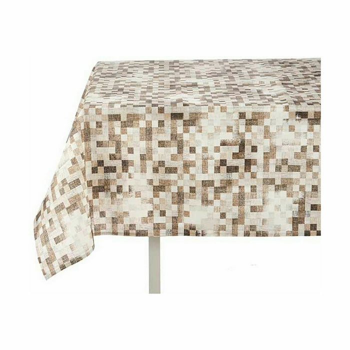 Față de Masă Pânză subțire Rezistent la pete Cadre 140 x 180 cm Bej (6 Unități)