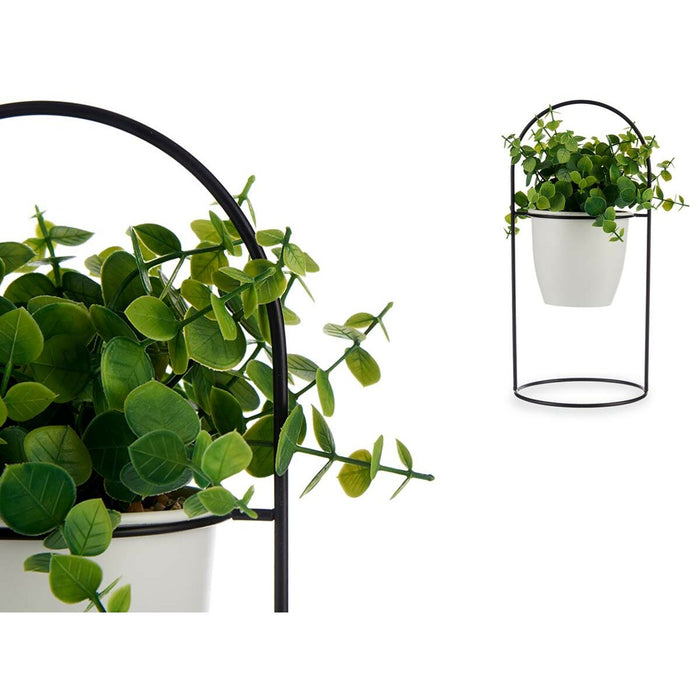 Plantă decorativă Frunze Rotundă Metal Plastic 21 x 30 x 21 cm (8 Unități)