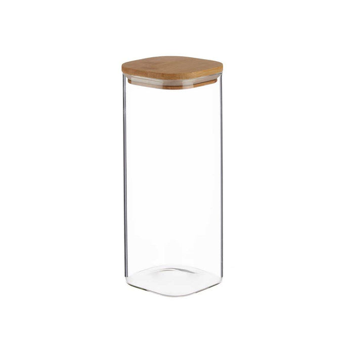 Borcan Închidere ermetică Transparent Bambus 1,8 L 10,3 x 25,3 x 10,3 cm (12 Unități)