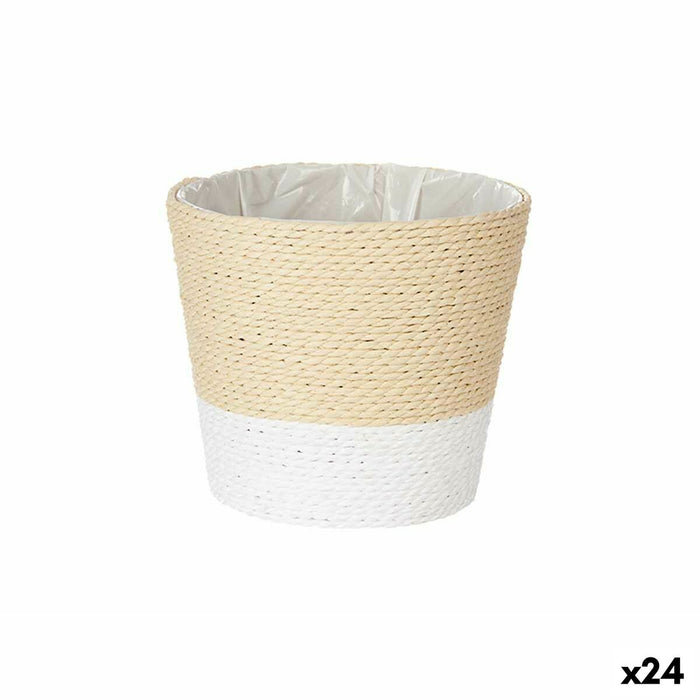 Ghiveci Alb Въже Plastic 16 x 14,5 x 16 cm (24 Unități)