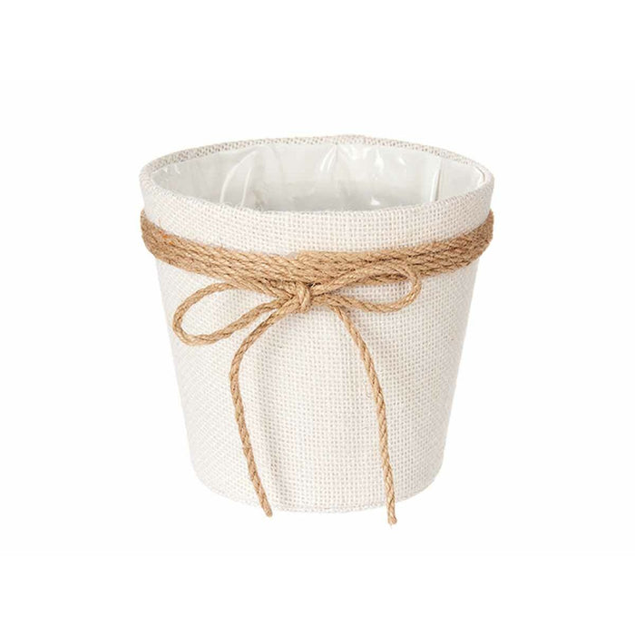 Ghiveci Fundă Alb Pânză 16 x 15 x 16 cm (24 Unități)