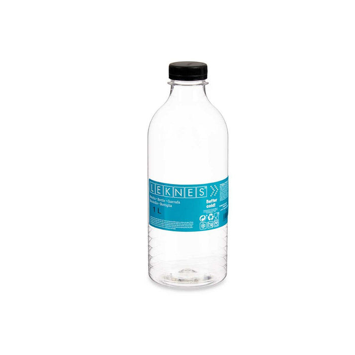 Sticlă (de pus lichide) Negru Transparent Plastic 1 L 8,3 x 23 x 8,3 cm (12 Unități)