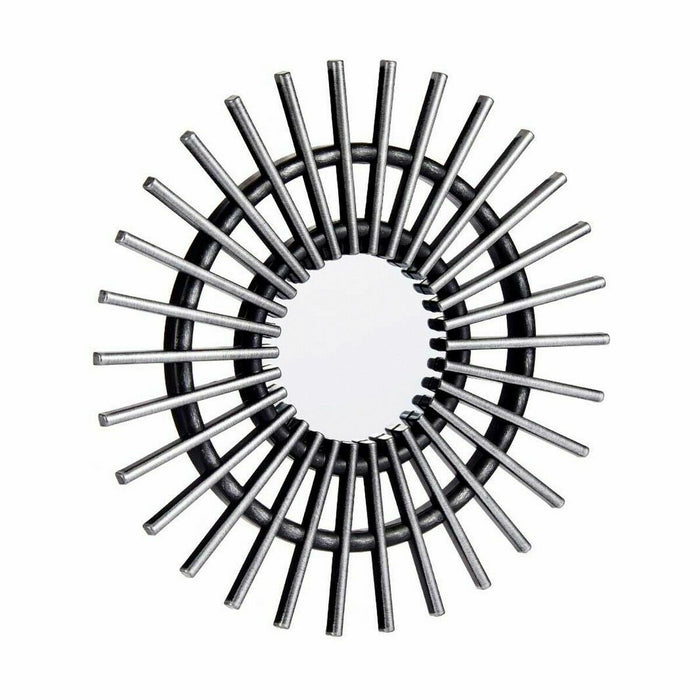 Set de Oglinzi Spic (de grâu) Negru Argintiu Plastic 25 x 1,5 x 25 cm (6 Unități)