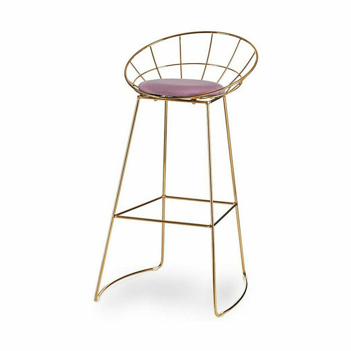 Taburet Roz Auriu* Fier 51 x 94 x 52 cm (2 Unități)