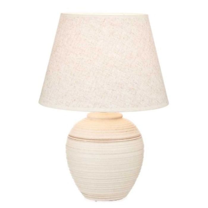 Lampă de masă 40 W Unde Bej Ceramică 33 x 45 x 33 cm (4 Unități)