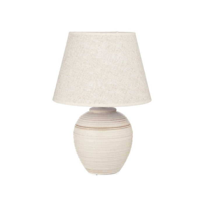 Lampă de masă 40 W Unde Bej Ceramică 33 x 45 x 33 cm (4 Unități)