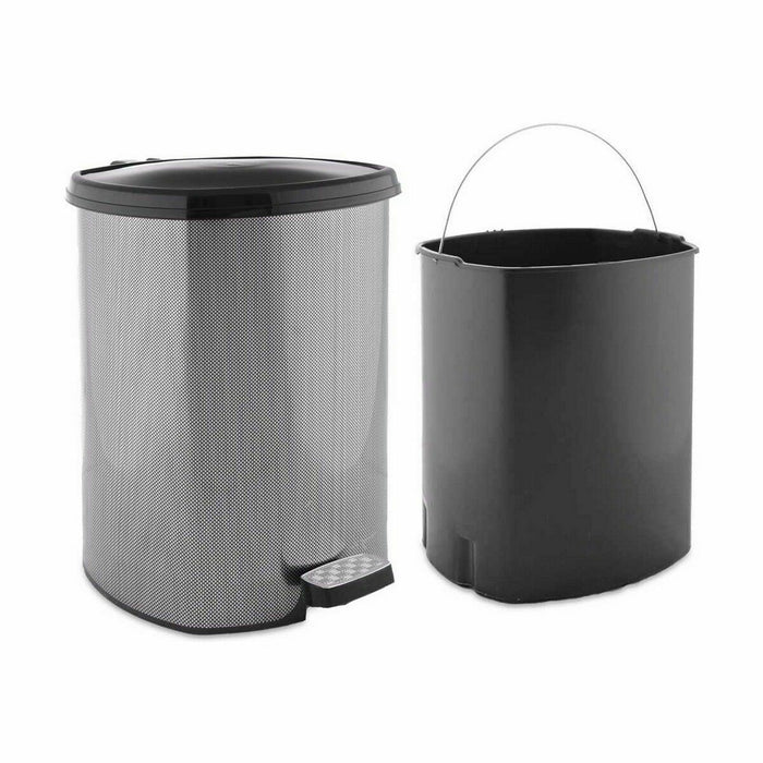 Coș de gunoi pentru hârtie cu pedală Gri închis Plastic 20 L (4 Unități)