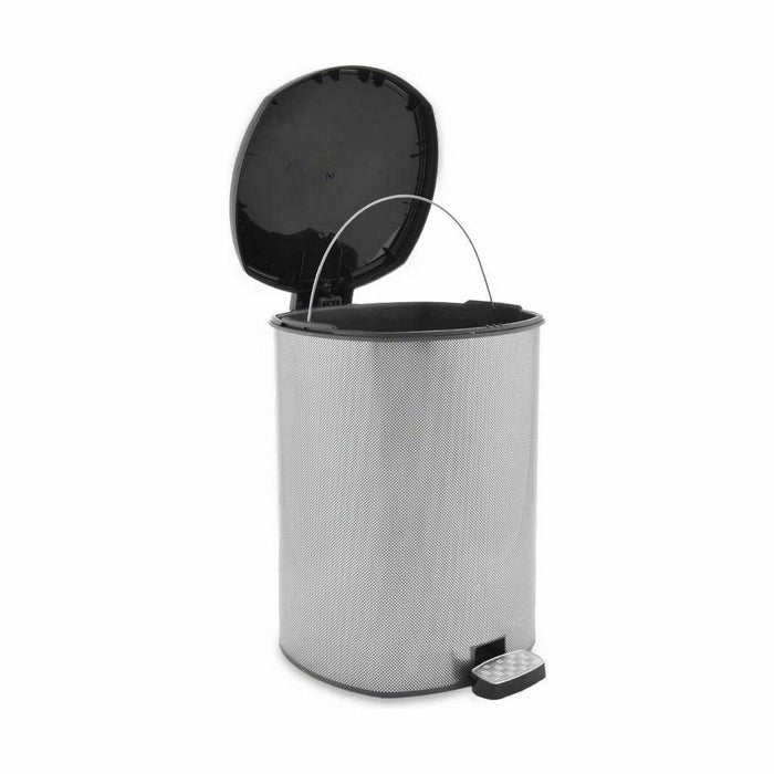 Coș de gunoi pentru hârtie cu pedală Gri închis Plastic 20 L (4 Unități)