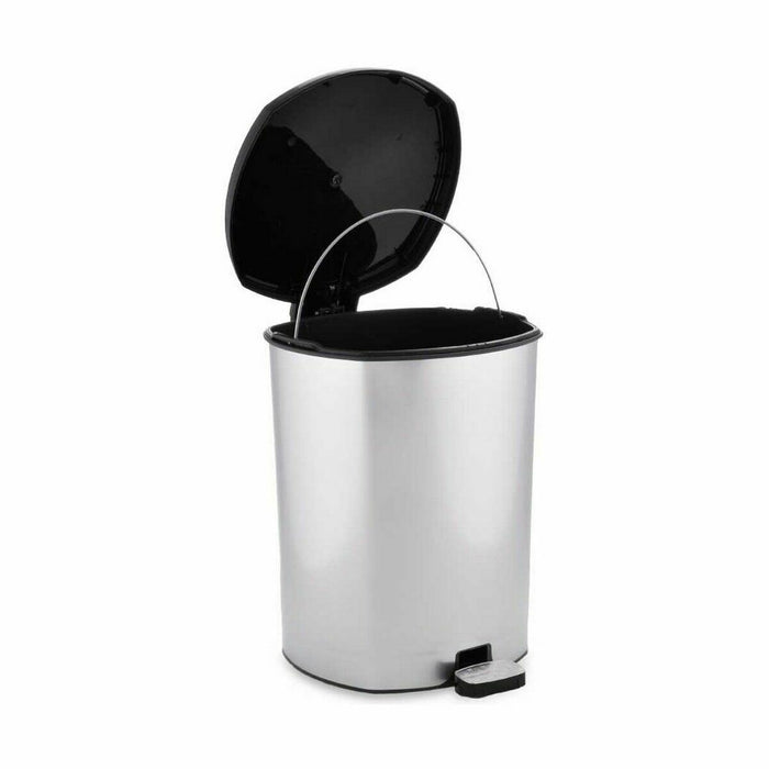 Coș de gunoi pentru hârtie cu pedală Argintiu Plastic 11 L (6 Unități)