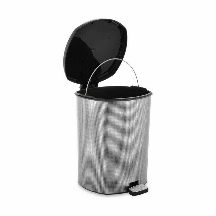 Coș de gunoi pentru hârtie cu pedală Gri închis Plastic 11 L (6 Unități)