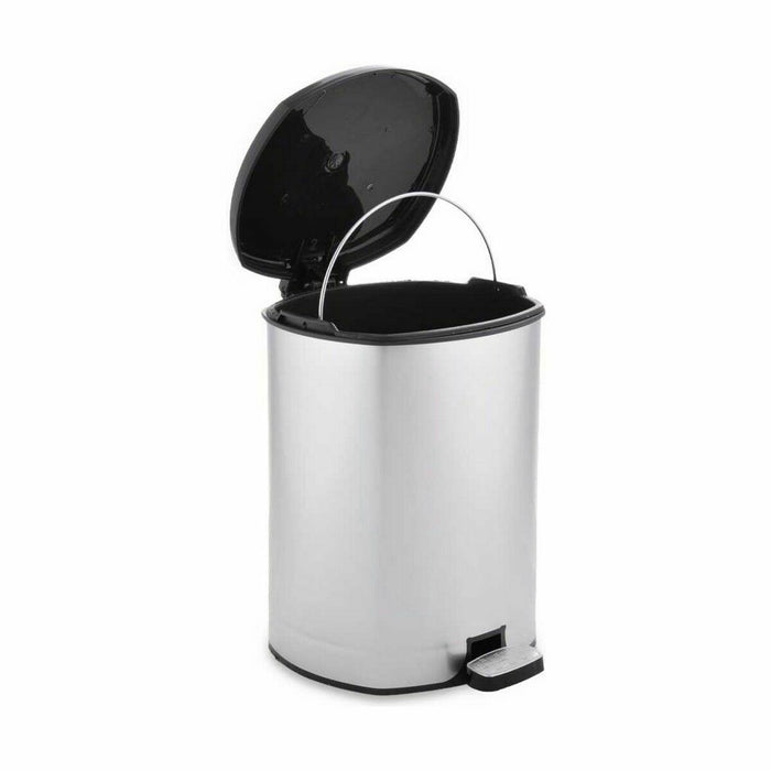 Coș de gunoi pentru hârtie cu pedală Argintiu Plastic 6 L (6 Unități)